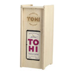 TOHI Aronia Infused Gin bottle wooden box