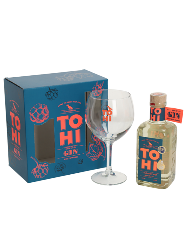 tohi gift box cloudberry gin and copa cocktail glass